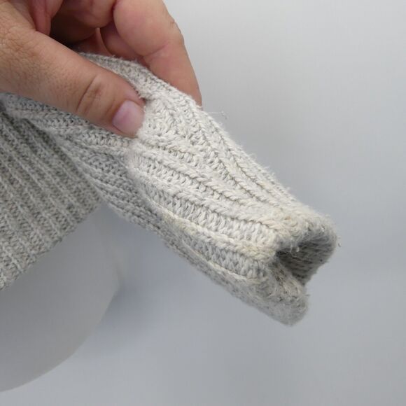 Guideboat Co. Fisherman Ribbed Sweater Size S Beige Turtleneck Old Money Preppy - Picture 8 of 9